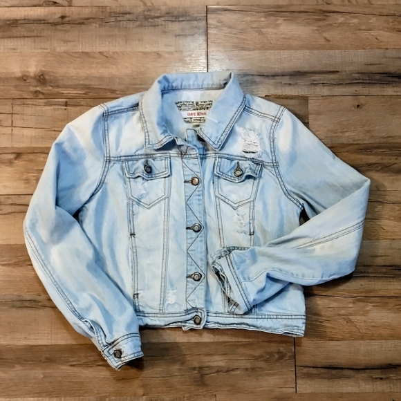 Hot Kiss Jackets & Blazers - Hot Kiss Destructed Denim Jacket